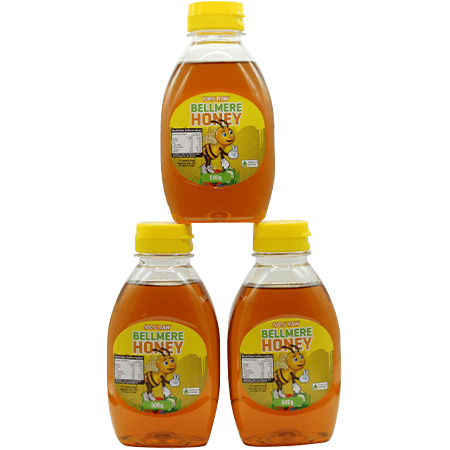 Raw Honey 500g Triple Squeeze Pack